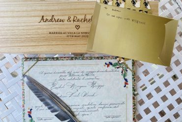 Italian wine box ceremony and wedding vows